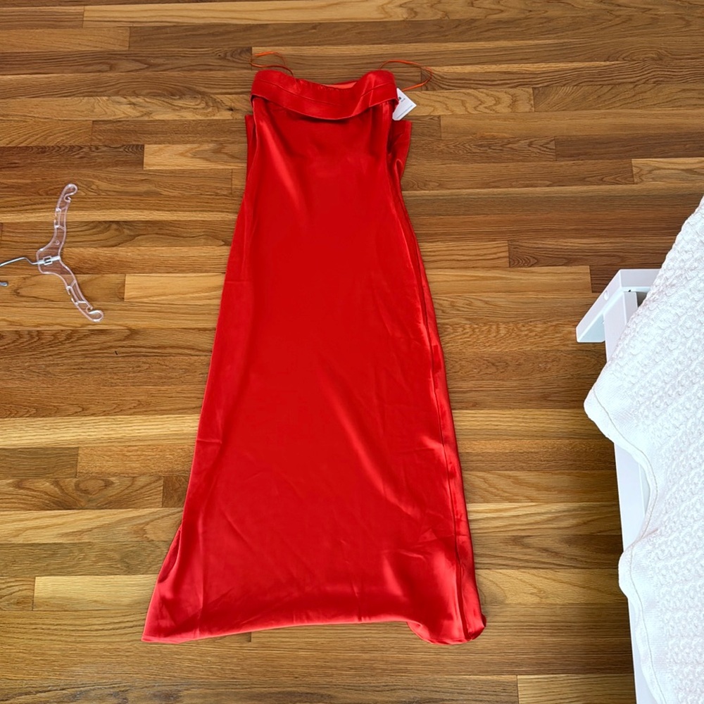 Bobbles and Lace Silk Strapless dress